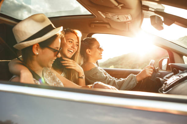 istock Three best female friends travel together. 1165299921