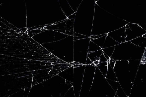 istock Broken glass texture. Abstract of cracked screen Smartphone from shock. 1165300295
