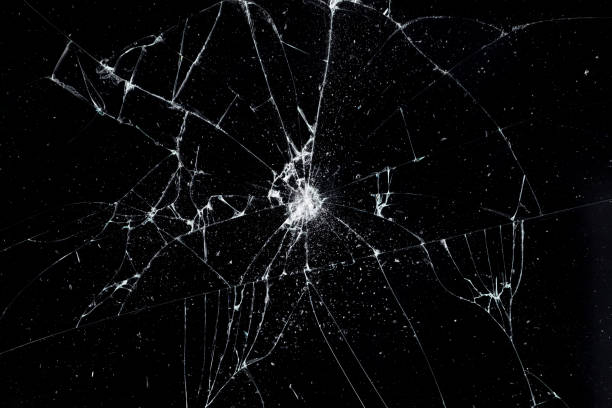 istock Broken glass texture. Abstract of cracked screen Smartphone from shock. 1165300341