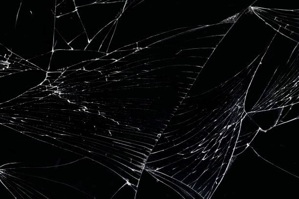 istock Broken glass texture. Abstract of cracked screen Smartphone from shock. 1165300479