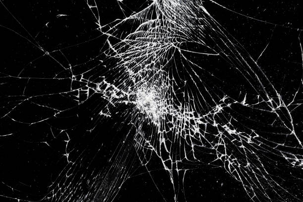 istock Broken glass texture. Abstract of cracked screen Smartphone from shock. 1165300495