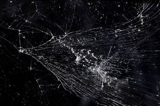 istock Broken glass texture. Abstract of cracked screen Smartphone from shock. 1165300589