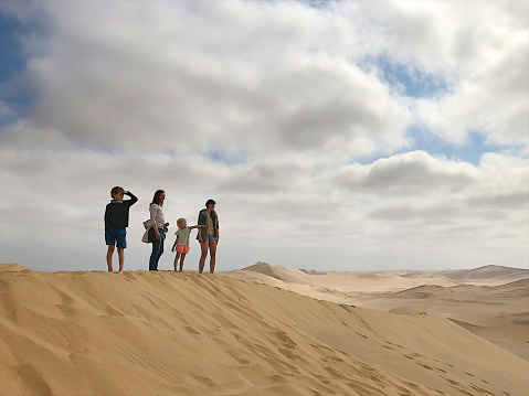Sand dune hiking Dune 7 Walvis Bay Swakopmund Namibia Africa