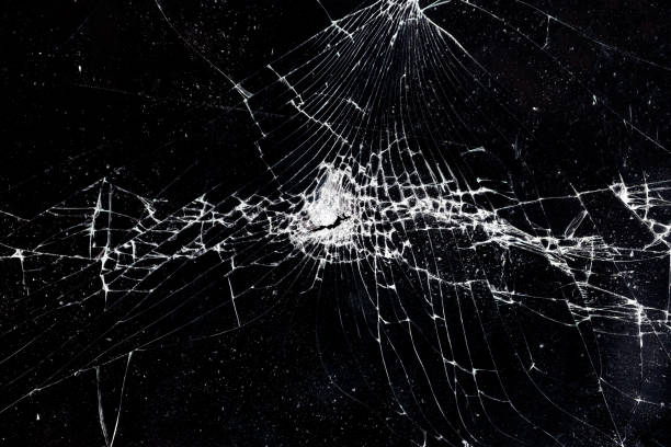istock Broken glass texture. Abstract of cracked screen Smartphone from shock. 1165300744