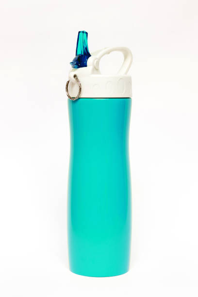 istock Turquoise tumbler isolated on white background 1165301850