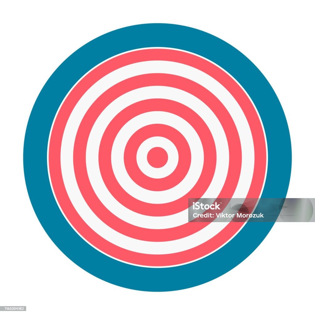 Target With Red Circles On White Background Stock Illustration ...