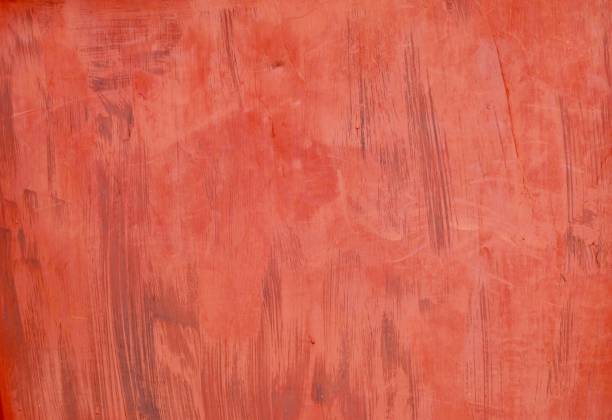 istock Abstract Red Paint Strokes on Metal Wall 1165310491
