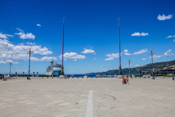 Trieste, Italy - July 16, 2017: Costa Luminosa Cruise Ship Docked in Trieste Port.