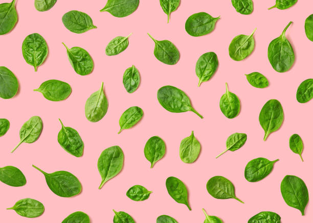 istock Colorful pattern of fresh spinach leaves 1165318614