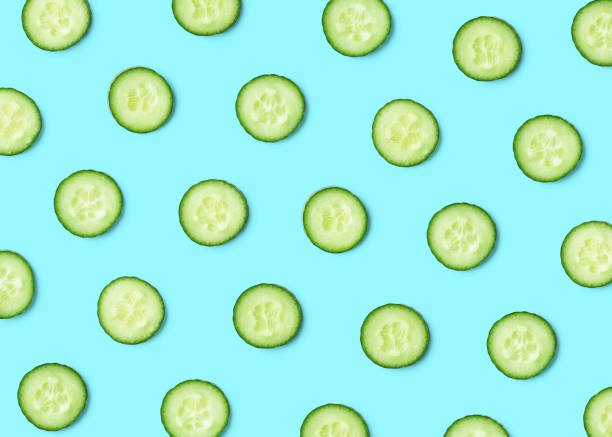 istock Colorful pattern of cucumber slices 1165318651