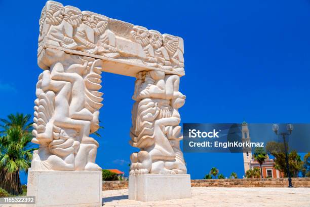 The Gate Of Faith Monument In Yafo Israel Stock Photo - Download Image Now - Ancient, Architecture, Art