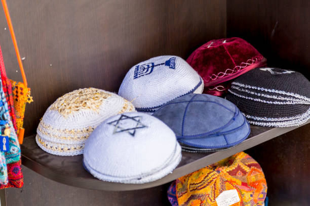 istock Woven kippahs or yarmulkes 1165322432