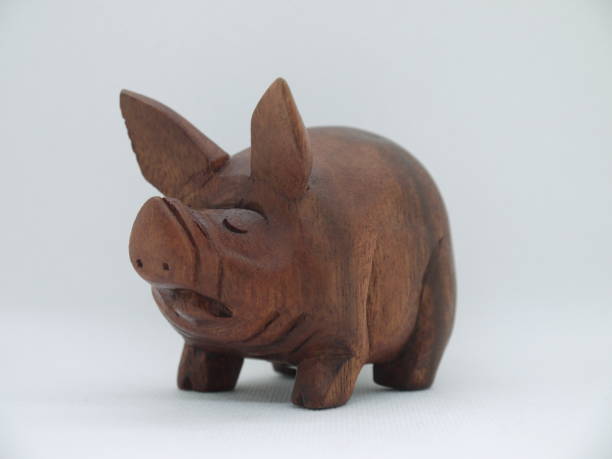 istock Wooden pig 1165327030