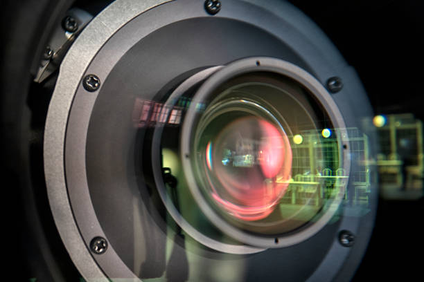 istock close up of a television lens on a dark background 1165328530