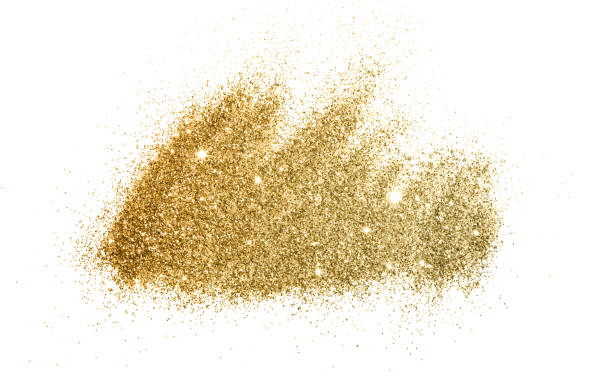 istock Background with gold glitter on white background 1165332400