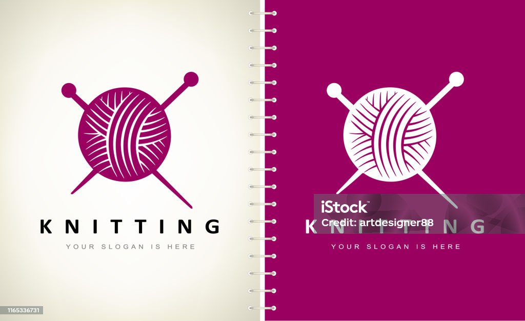 Knit Thread Vector Knitting Vector Knitting A Ball Of Thread And Knitting Needles Vector ...