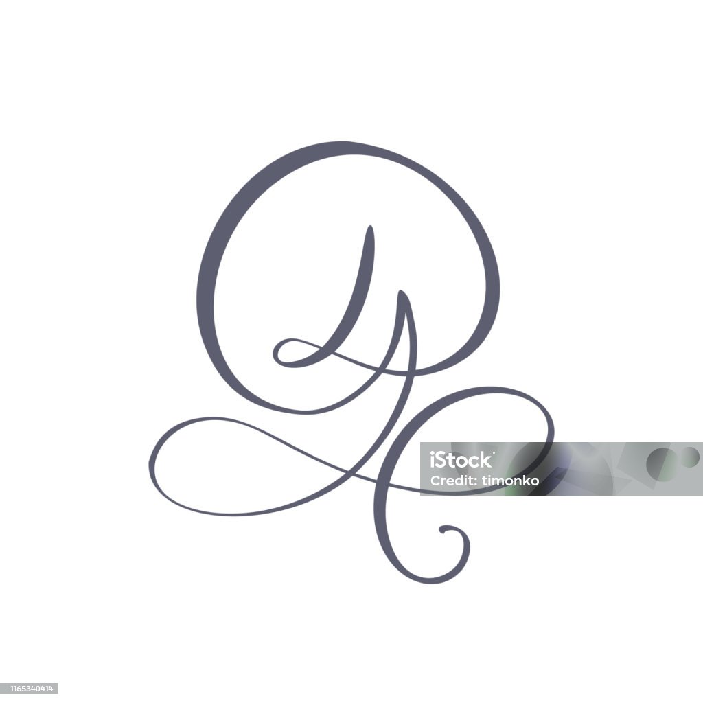 Vector Hand Drawn Hoa Chữ D Chữ Lồng Hoặc Logo Chữ Viết Tay Chữ D ...