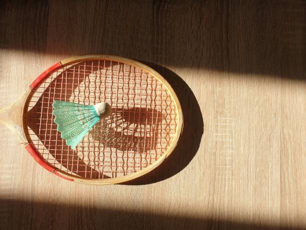 istock Badminton rackets and shuttlecock in the close-up 1165341060