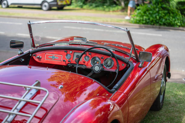 festival of motoring.the mga is a sports car that was produced by mg,1956 - motoring imagens e fotografias de stock