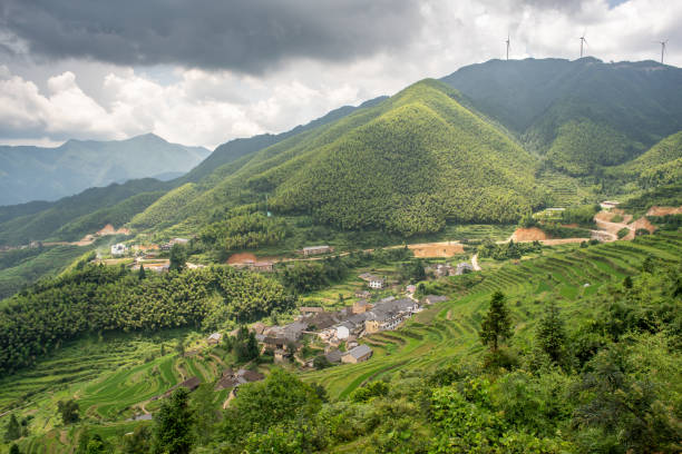 istock village in the mountain in China 1165346281