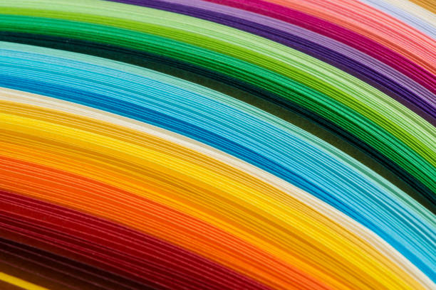 bunte linie - colors paper color image multi colored stock-fotos und bilder