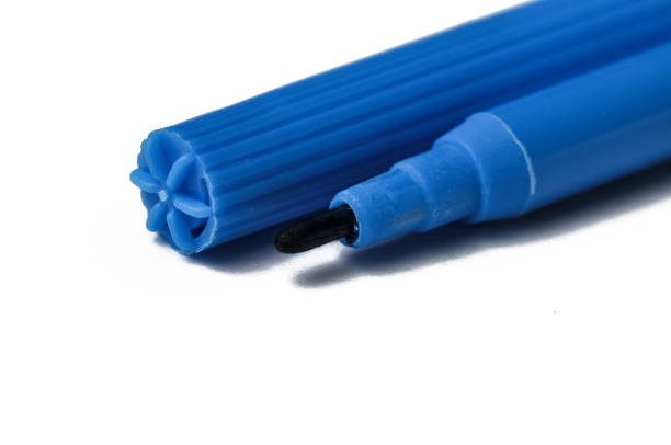 istock Blue felt pen isolated on a white background.Felt pee.Copy space 1165348165