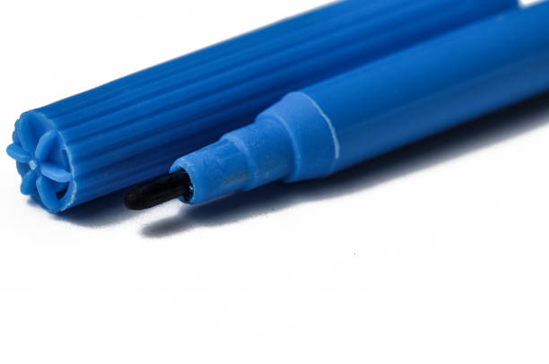 istock Blue felt pen isolated on a white background.Felt pee.Copy space 1165348198