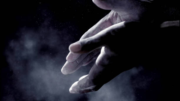 istock African hands in white, sports powder 1165352101