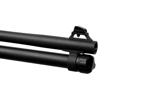 istock modern black shotgun isolated on white background 1165352455