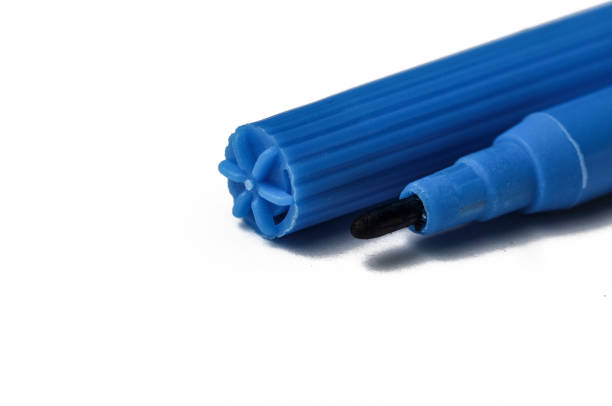 istock Blue felt pen isolated on a white background.Felt pee.Copy space 1165352632