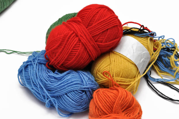 istock Colored yarn isolated on a white background.Crochet.Copy space 1165352638