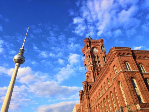 istock Berlin famous Television tower and council house 1165354535