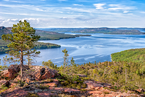 View from Mjaeltoen Island in the Hoega Kusten Skargard in northern Sweden