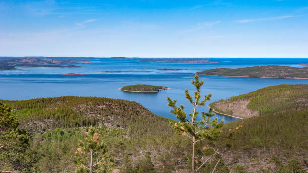 スウェーデン北部のホガ・クステン地域を一望 - skerries ストックフォトと画像