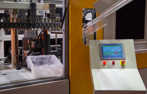 istock Raw material of plastic bottle on blowing machine 1165356131