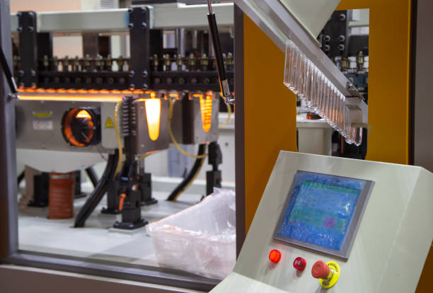 istock Raw material of plastic bottle on blowing machine 1165356718
