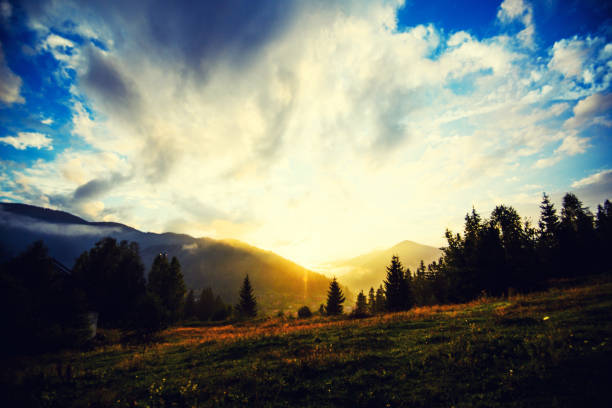 istock Sunset in the mountains. Location Carpathian, Ukraine. 1165362210