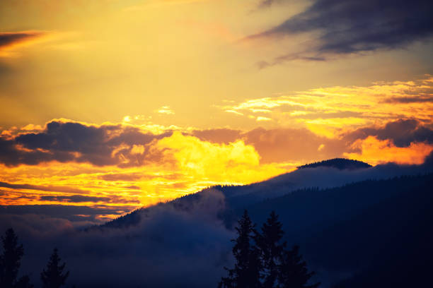 istock Sunset in the mountains. Location Carpathian, Ukraine. 1165362228