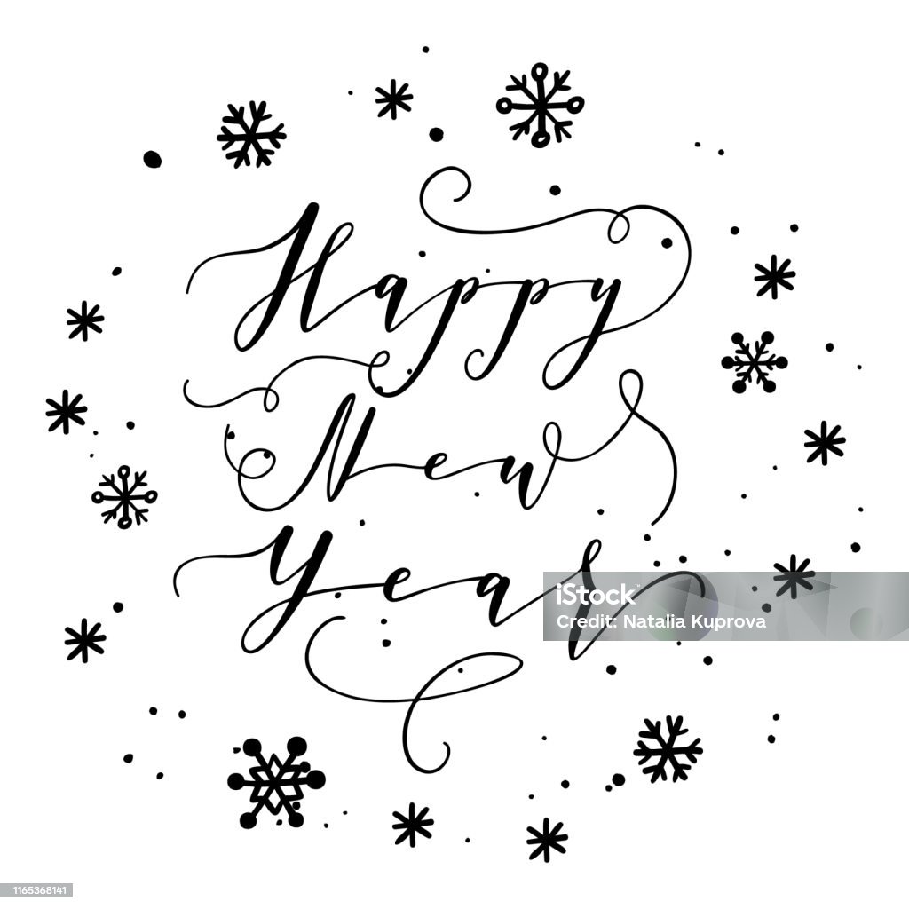 Happy New Year Wishes For Label Emblem Logo Text Greeting Card ...