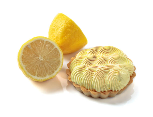 istock Tartlet with lemon cream isolated on  white. 1165368260