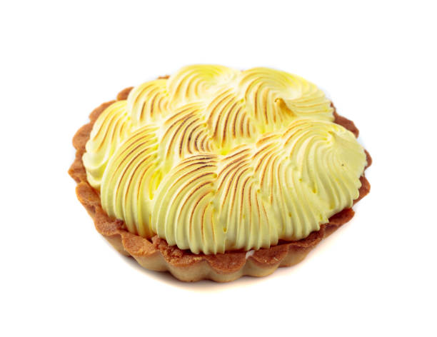 istock Tartlet with lemon cream isolated on  white. 1165368261