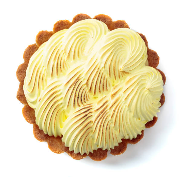 istock Tartlet with lemon cream isolated on  white. 1165368274