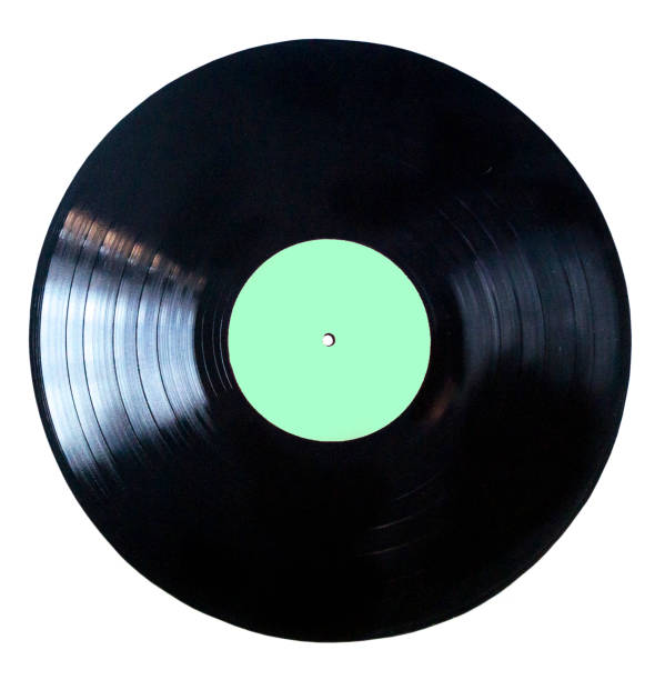 istock Black vinyl record isolated on white background 1165369555
