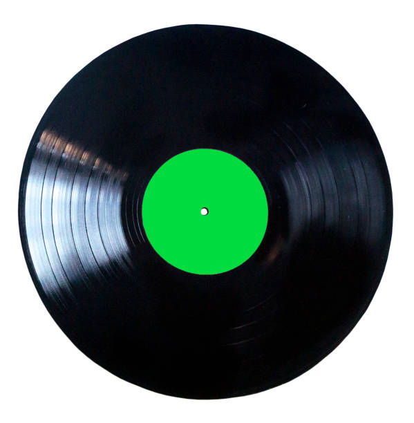 istock Black vinyl record isolated on white background 1165369626
