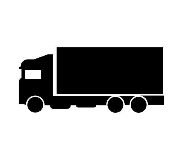 illustrazioni stock, clip art, cartoni animati e icone di tendenza di icona camion - camion
