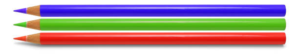 istock Wooden pencils background white back-to-school blue green red 1165370855