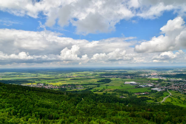 istock Panoramic view of Swabian Alb, highlands Germany. 1165371480