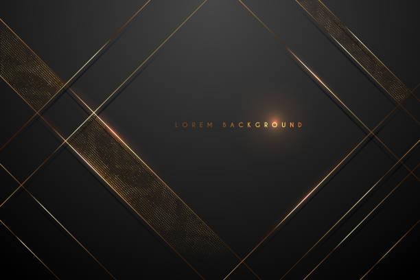 black and gold abstract background black and gold abstract background in vector gold metal designs stock illustrations