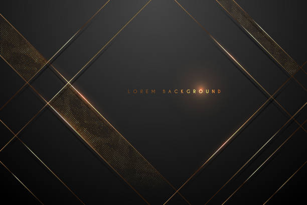 black and gold abstract background black and gold abstract background in vector classic metal stock illustrations