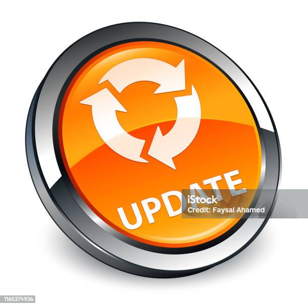 Fancy Update Button Update 3d Orange Round Button Stock Illustration - Download Image Now ...